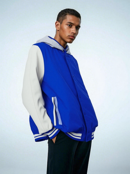 Unisex Letterman Jacket with Hood
