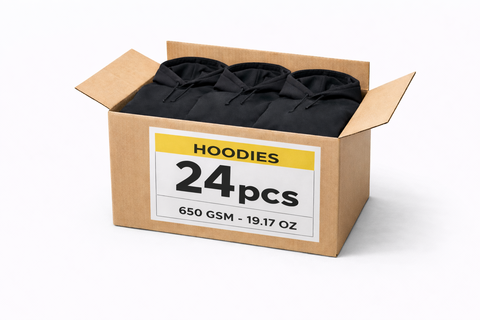 TRUE HEAVY HOODIE  650 GSM - 19.17 OZ（24 pcs）