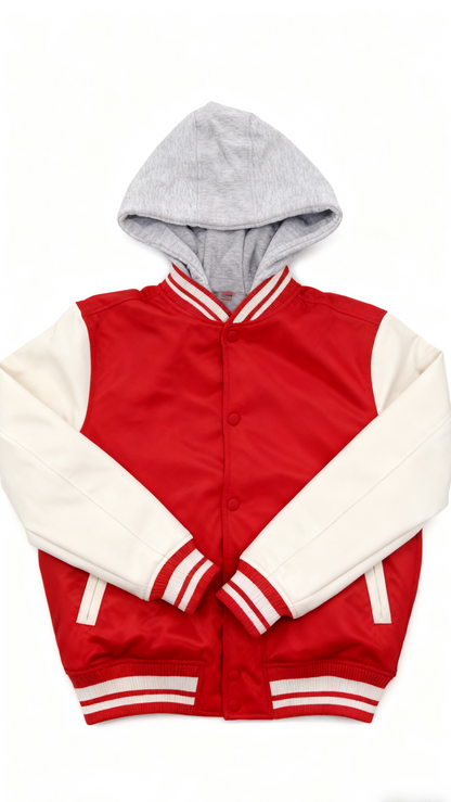 Unisex Letterman Jacket with Hood