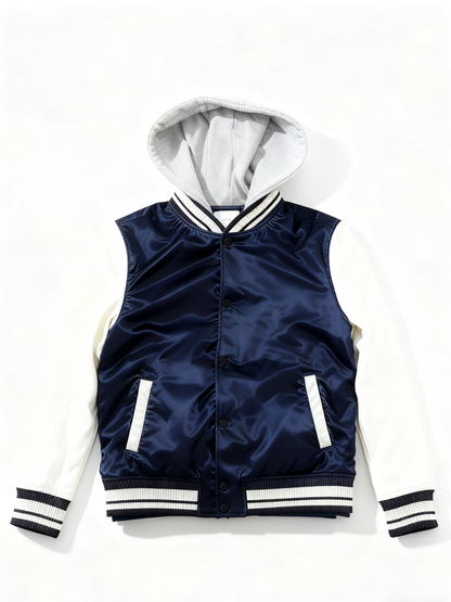 Unisex Letterman Jacket With Hood