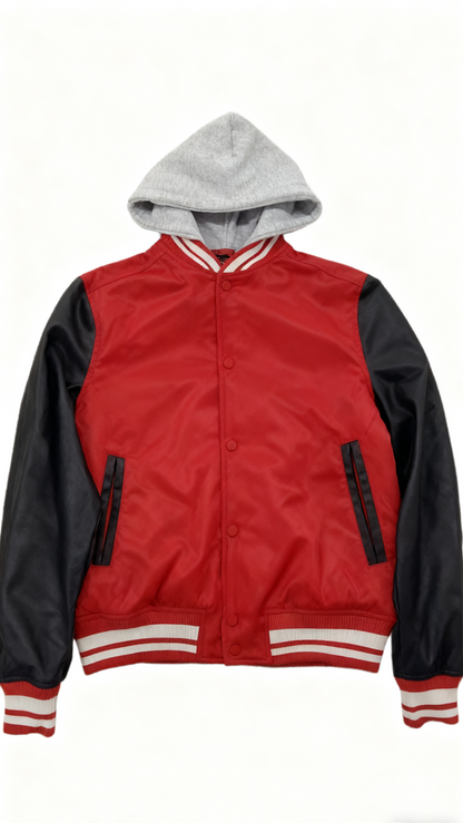 Unisex Letterman Jacket with Hood